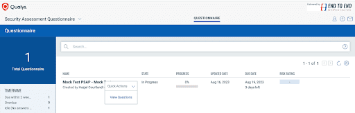 Quick access dropdown menu